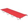 Camas De Camping 2 Uds Tela Oxford Y Acero Rojo 180x60x19 Cm