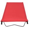 Camas De Camping 2 Uds Tela Oxford Y Acero Rojo 180x60x19 Cm