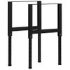 Estructura De Banco De Trabajo 2 Uds Metal 55x(69-95,5)cm Negro