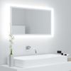 Espejo De Baño Led Acrílico Blanco 80x8,5x37 Cm