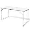 Mesa De Camping Plegable Ajustable 120x60 Cm