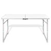 Mesa De Camping Plegable Ajustable 120x60 Cm