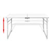 Mesa De Camping Plegable Ajustable 120x60 Cm