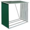 Casetilla Para Leña Acero Galvanizado Verde 163x83x154 Cm