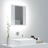 Armario Espejo De Baño Led Acrílico Blanco Brillo 40x12x45 Cm