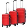 Set Trolley Maleta Rígida Tres Uds. Rojo