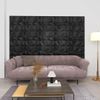 Paneles De Pared 3d 48 Unidades 50x50 Cm Negro Diamante 12 M²