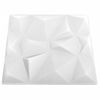 Paneles De Pared 3d 12 Unidades Blanco Diamantes 3 M² 50x50 Cm