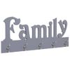 Perchero De Pared Family Gris 74x29,5 Cm