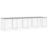 Gallinero Con Techo Acero Galvanizado Gris Claro 403x98x90 Cm