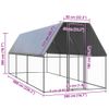 Jaula Gallinero De Exterior De Acero Galvanizado 2x6x2 M