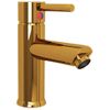 Grifo Para Lavabo De Baño Acabado Dorado 130x176 Mm