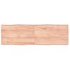 Tablero Mesa Madera Tratada Borde Natural Marrón 160x50x(2-6)cm