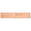 Tablero Mesa Madera Tratada Borde Natural Marrón 220x40x(2-4)cm