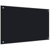 Protección Salpicaduras Cocina Vidrio Templado Negro 80x50 Cm