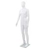 Maniquí De Hombre Completo Base Vidrio Blanco Brillante 185 Cm