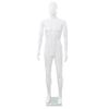 Maniquí De Hombre Completo Base Vidrio Blanco Brillante 185 Cm