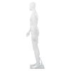 Maniquí De Hombre Completo Base Vidrio Blanco Brillante 185 Cm