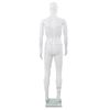 Maniquí De Hombre Completo Base Vidrio Blanco Brillante 185 Cm