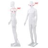 Maniquí De Hombre Completo Base Vidrio Blanco Brillante 185 Cm