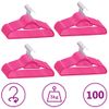 Juego De Perchas Ropa 100 Uds Antideslizantes Terciopelo Rosa