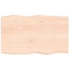 Tablero De Mesa Madera Maciza Borde Natural 100x60x(2-4) Cm