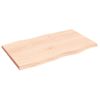 Tablero De Mesa Madera Maciza Borde Natural 100x60x(2-4) Cm