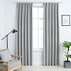 Cortinas Opacas Con Ganchos 2 Piezas Gris 140x225 Cm