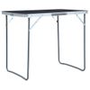 Mesa De Camping Plegable Con Estructura De Metal Gris 80x60 Cm