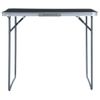 Mesa De Camping Plegable Con Estructura De Metal Gris 80x60 Cm