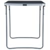 Mesa De Camping Plegable Con Estructura De Metal Gris 80x60 Cm