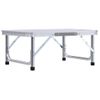 Mesa De Camping Plegable Aluminio Blanco 60x45 Cm