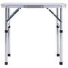 Mesa De Camping Plegable Aluminio Blanco 60x45 Cm