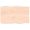 Tablero De Mesa Madera Maciza Borde Natural 80x50x(2-4) Cm