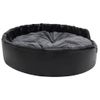 Cama De Perros Felpa Y Cuero Sintético Gris Oscuro 99x89x21 Cm