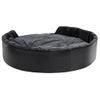 Cama De Perros Felpa Y Cuero Sintético Gris Oscuro 99x89x21 Cm