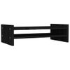 Soporte Para Monitor Madera Maciza De Pino Negro 50x27x15 Cm