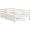 Estructura Cama Niños Con Cajones Madera Pino Blanco 70x140 Cm