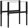 Estructura De Banco De Trabajo 2 Uds Metal 85x(69-95,5)cm Negro