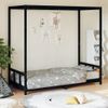 Estructura De Cama Para Niños Madera De Pino Negro 90x200 Cm