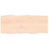 Tablero De Mesa Madera Maciza Roble Borde Natural 100x40x2 Cm