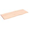 Tablero De Mesa Madera Maciza Roble Borde Natural 100x40x2 Cm