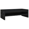 Soporte Para Monitor Madera Maciza De Pino Negro 50x24x16 Cm