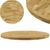 Superficie De Mesa Redonda Madera Maciza De Roble 44 Mm 800 Mm