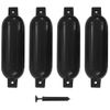 Parachoques Para Barco 4 Unidades Pvc Negro 51x14 Cm