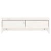 Soporte De Monitor Madera Maciza De Pino Blanco 50x27x15 Cm