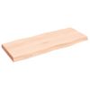 Tablero De Mesa Madera Maciza Borde Natural 100x40x(2-6) Cm