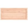 Tablero De Mesa Madera Maciza Borde Natural 100x40x(2-6) Cm