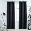 Cortinas Opacas Con Ganchos 2 Piezas Negro 140x245 Cm