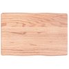 Tablero Mesa Madera Tratada Borde Natural Marrón 60x40x(2-6) Cm